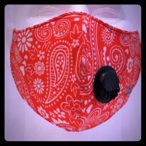 Red Paisley DKHS Face Mask